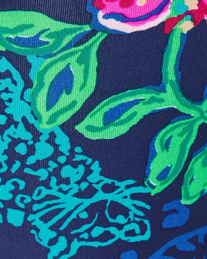 Lilly Pulitzer Upf 50 Luxletic 24034 Weekender HighRise Midi Legging Low Tide Navy Life Of The Party Women Bottoms