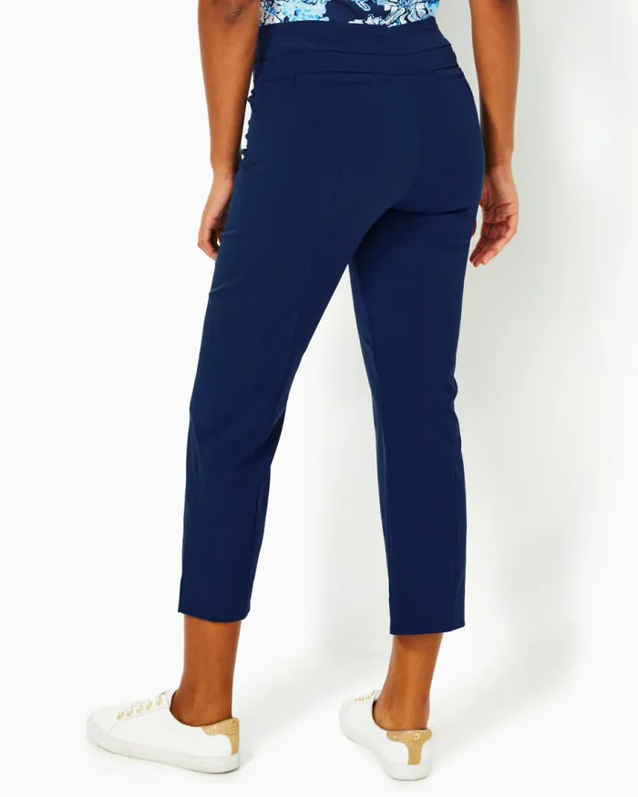 Lilly Pulitzer Upf 50 Luxletic 26034 Alston Crop Pant Low Tide Navy Women Bottoms
