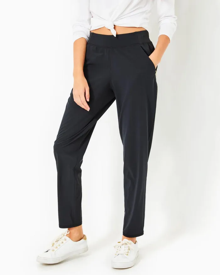 Lilly Pulitzer Upf 50 Luxletic 28034 Run Around Pant Onyx Women Bottoms