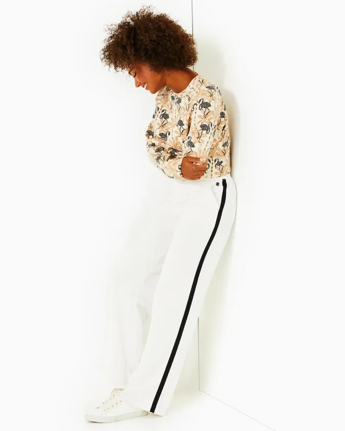 Lilly Pulitzer Upf 50 Luxletic 305034 Dylana Track Pant Coconut Women Bottoms