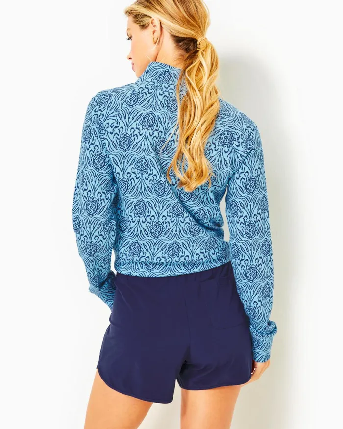 Lilly Pulitzer Upf 50 Luxletic 4034 Backcourt Short Low Tide Navy Women Bottoms