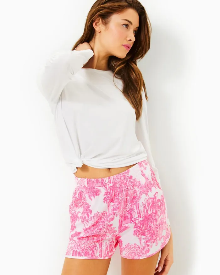 Lilly Pulitzer Upf 50 Luxletic 4034 Backcourt Short Resort White Pb Anniversary Toile Women Bottoms Lilly Pulitzer Upf 50 Luxletic 4034 Backcourt Short Resort White Pb Anniversary Toile Women Bottoms