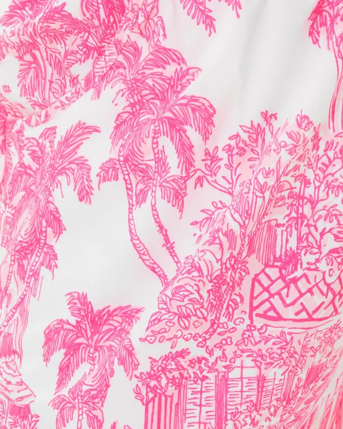 Lilly Pulitzer Upf 50 Luxletic 4034 Backcourt Short Resort White Pb Anniversary Toile Women Bottoms