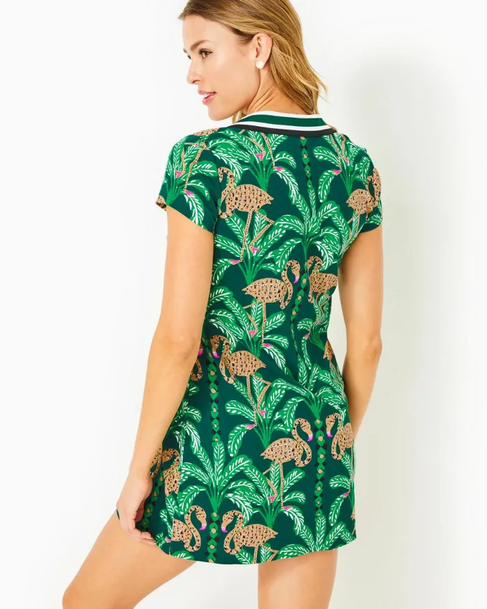 Lilly Pulitzer Upf 50 Luxletic Cayo Costa Dress Evergreen Stir It Up Engineered Women Active Dresses