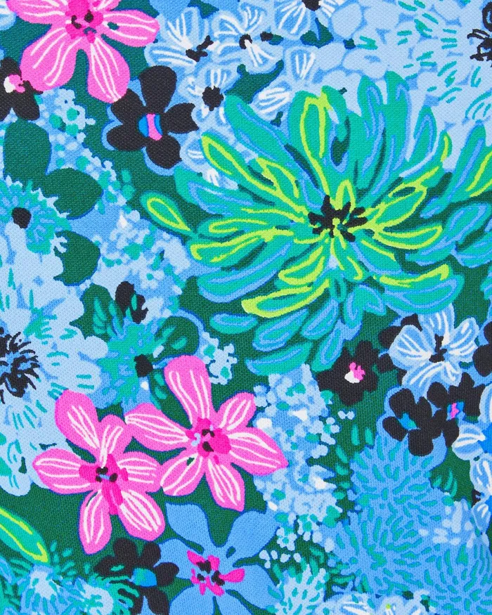 Lilly Pulitzer Upf 50 Luxletic Frida Polo Multi Soiree All Day Women Tops