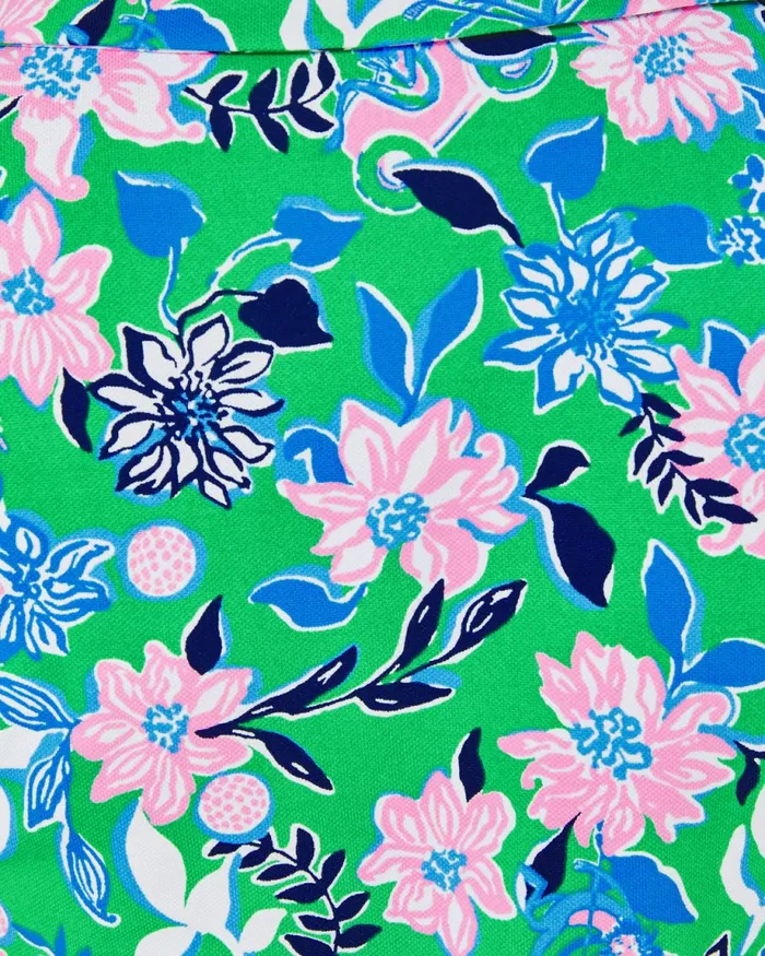 Lilly Pulitzer Upf 50 Luxletic Frida Scallop Polo Top Spearmint Golf Till You Drop Women Tops