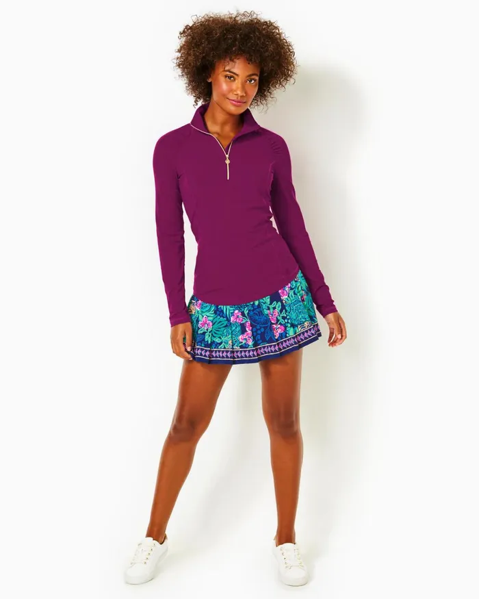 Lilly Pulitzer Upf 50 Luxletic Justine Pullover Mulberry Women Tops