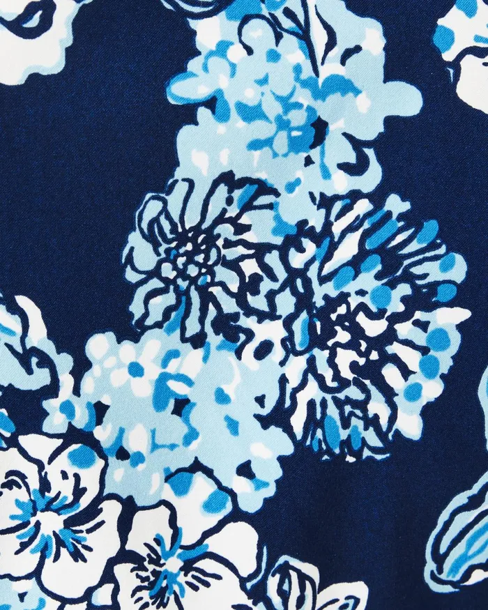 Lilly Pulitzer Upf 50 Luxletic Kathy Dress Low Tide Navy Bouquet All Day Golf Women Active Dresses