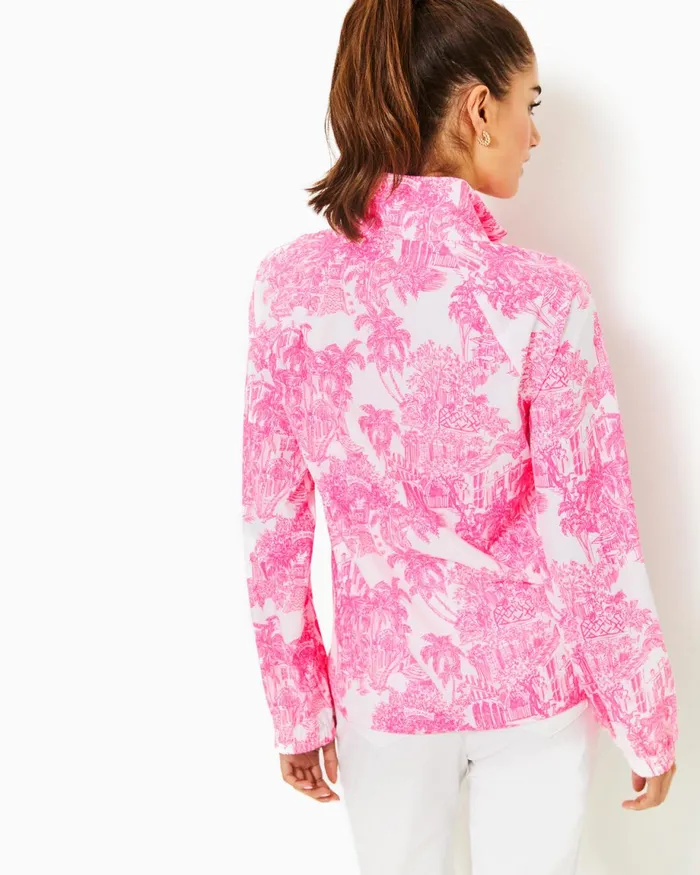 Lilly Pulitzer Upf 50 Luxletic Tulia Performance Jacket Resort White Pb Anniversary Toile Women Tops