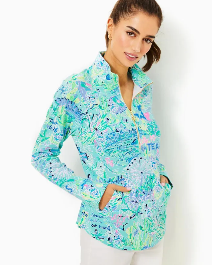 Lilly Pulitzer Upf 50 Skipper Popover Bayside Blue Lilly Loves Texas Women Tops Lilly Pulitzer Upf 50 Skipper Popover Bayside Blue Lilly Loves Texas Women Tops