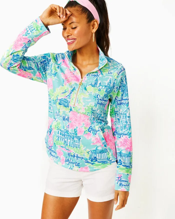 Lilly Pulitzer Upf 50 Skipper Popover Multi Lilly Loves Dc Women Tops
