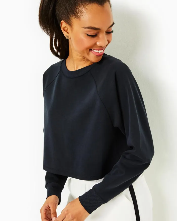 Lilly Pulitzer Upf 50 Zelek Pullover Noir Women Tops