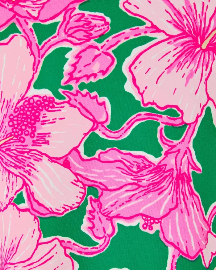 Lilly Pulitzer Whitta Pajama Tank Kelly Green Hibis Kiss Women Loungewear