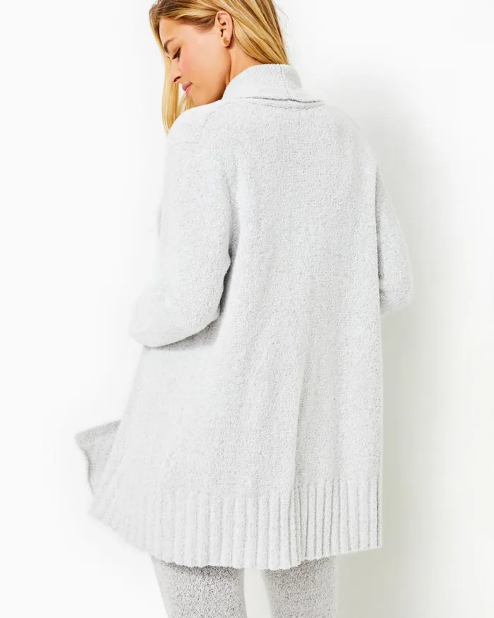 Lilly Pulitzer Zani Cardigan Heathered Lunar Grey Women Tops