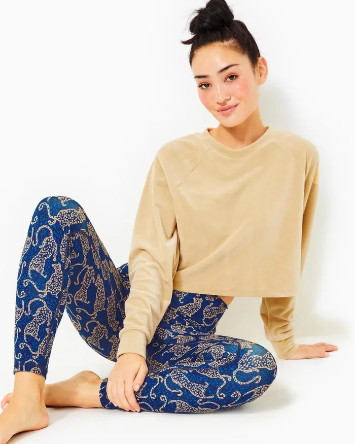 Lilly Pulitzer Zelek Crew Neck Pullover Sand Bar Women Tops