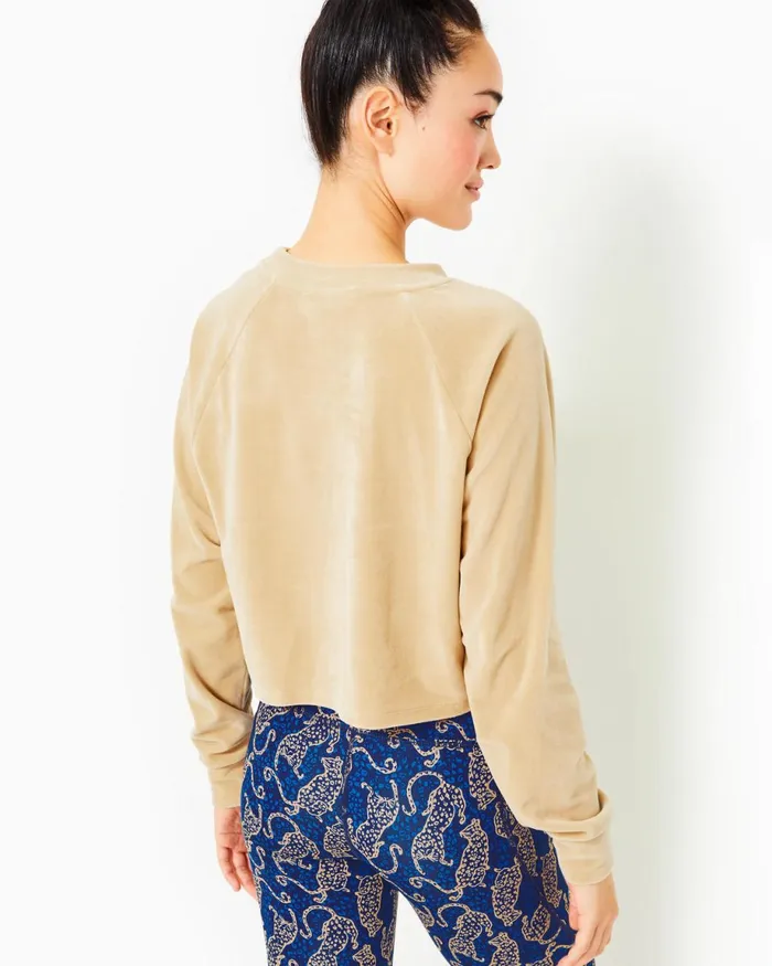 Lilly Pulitzer Zelek Crew Neck Pullover Sand Bar Women Tops