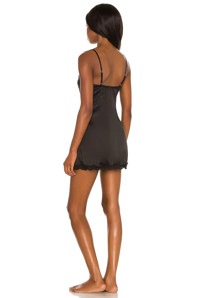 Lingerie and Sleepwear Women Lovers and Friends Cassandra Slip Black