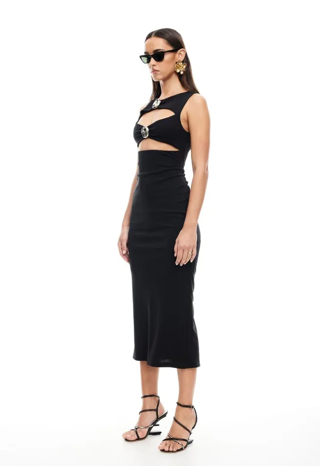 Lioness Fashion AFTER HOURS MIDI DRESS Onyx Women Dresses Lioness Fashion AFTER HOURS MIDI DRESS Onyx Women Dresses