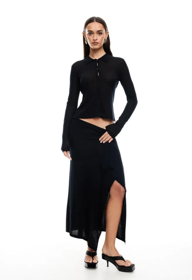 Lioness Fashion BANKS LONG SLEEVE TOP Onyx Women Sets and Coords Lioness Fashion BANKS LONG SLEEVE TOP Onyx Women Sets and Coords