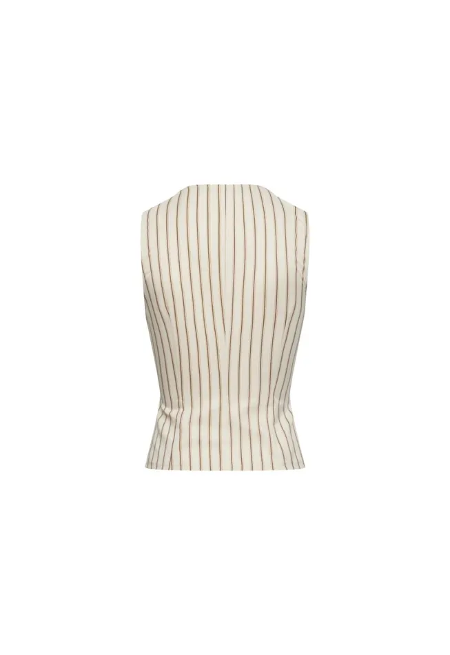 Lioness Fashion BEBE TOP Cream Stripe Women Sets and Coords Lioness Fashion BEBE TOP Cream Stripe Women Sets and Coords