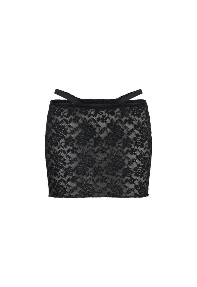 Lioness Fashion BLACK SWAN LACE MINI Onyx Women Skirts Lioness Fashion BLACK SWAN LACE MINI Onyx Women Skirts