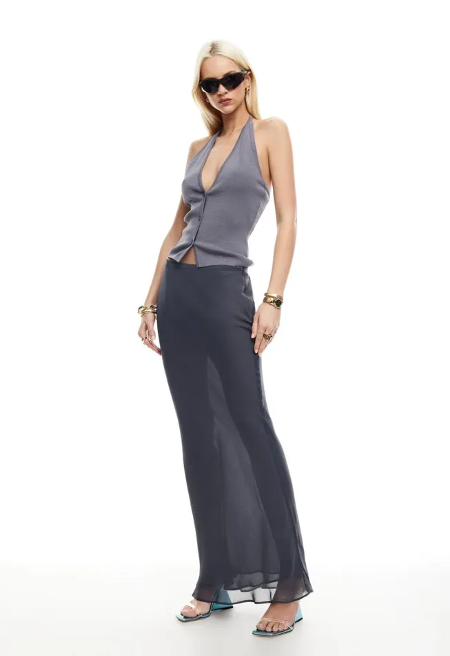 Lioness Fashion BRAT HALTER TOP Slate Women Tops