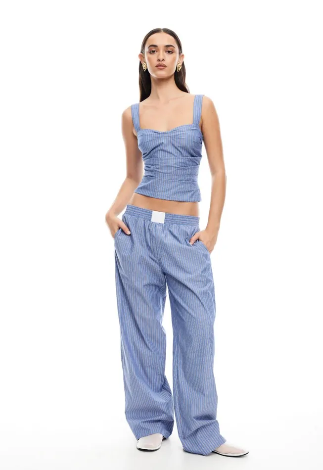 Lioness Fashion COBAIN PANT Navy Stripe Women Sets and Coords Lioness Fashion COBAIN PANT Navy Stripe Women Sets and Coords