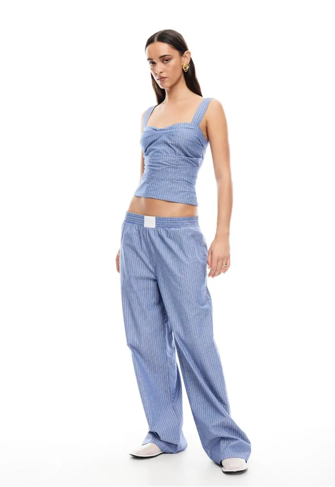 Lioness Fashion COBAIN PANT Navy Stripe Women Sets and Coords Lioness Fashion COBAIN PANT Navy Stripe Women Sets and Coords