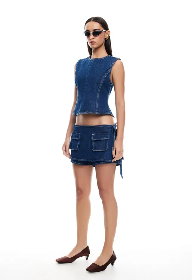 Lioness Fashion COUNTRYSIDE SKORT Blue Denim Women Denim
