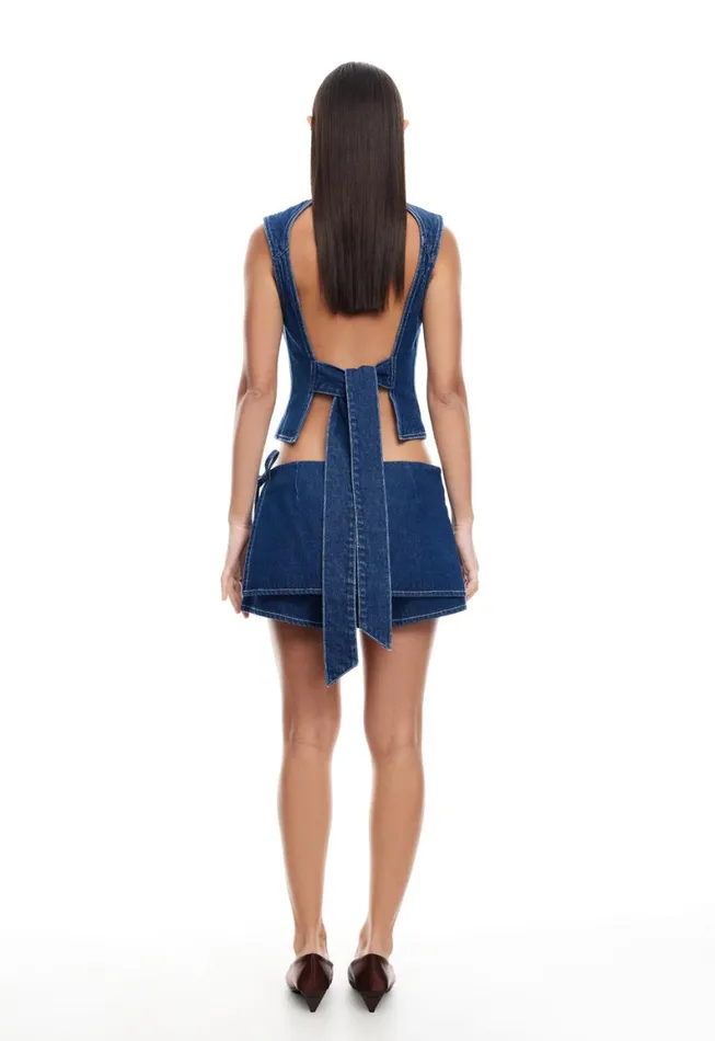 Lioness Fashion COUNTRYSIDE SKORT Blue Denim Women Denim