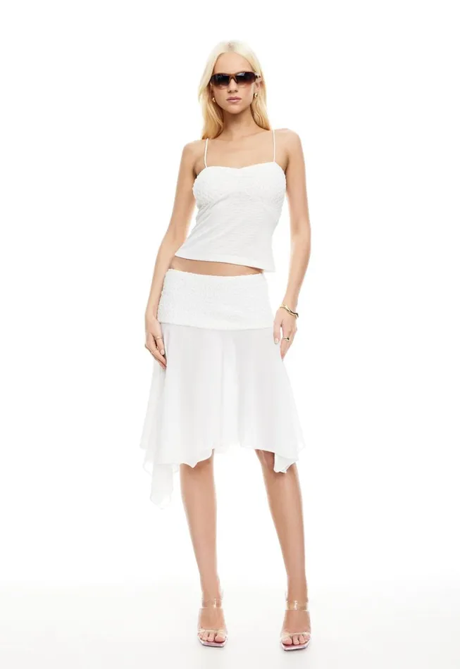 Lioness Fashion DANCER MIDI SKIRT Snow Women Skirts Lioness Fashion DANCER MIDI SKIRT Snow Women Skirts