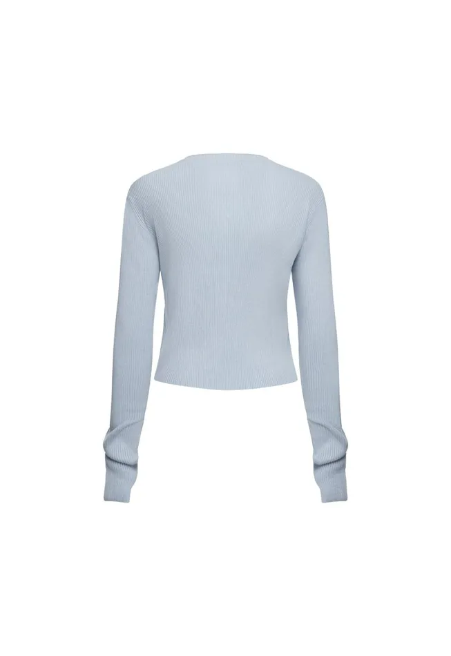 Lioness Fashion DOLLHOUSE KNIT TOP Soft Blue Women Sets and Coords Lioness Fashion DOLLHOUSE KNIT TOP Soft Blue Women Sets and Coords