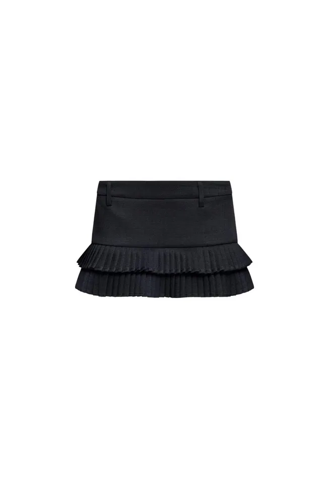 Lioness Fashion DOUBLE RUFFLE MINI SKORT Onyx Women Skirts Lioness Fashion DOUBLE RUFFLE MINI SKORT Onyx Women Skirts