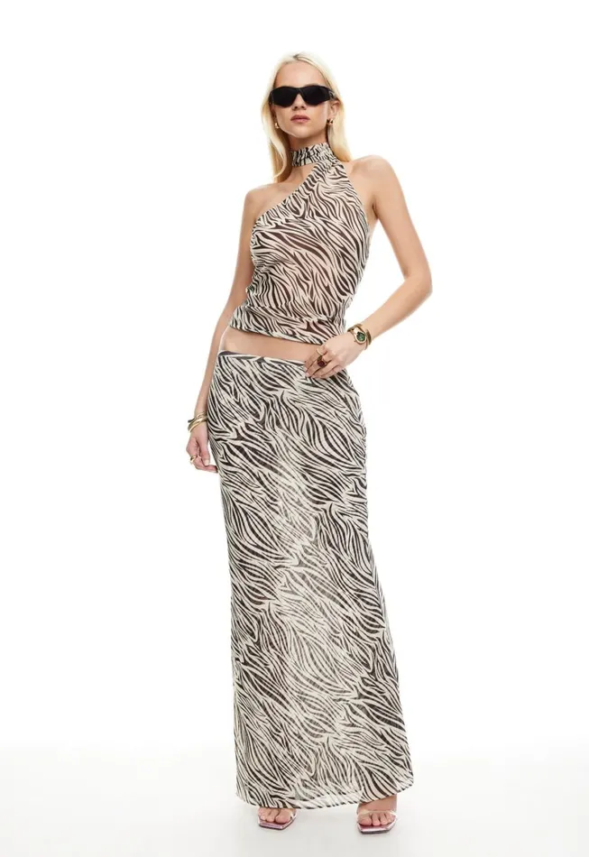 Lioness Fashion ENDLESS MAXI SKIRT Zebra Women Sets and Coords