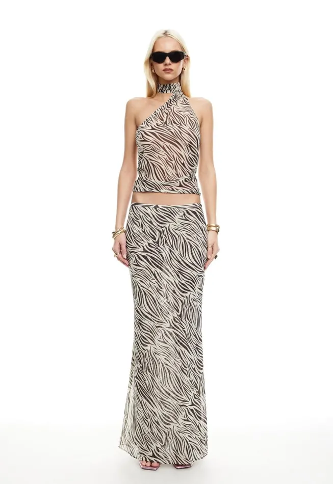 Lioness Fashion ENDLESS MAXI SKIRT Zebra Women Sets and Coords Lioness Fashion ENDLESS MAXI SKIRT Zebra Women Sets and Coords