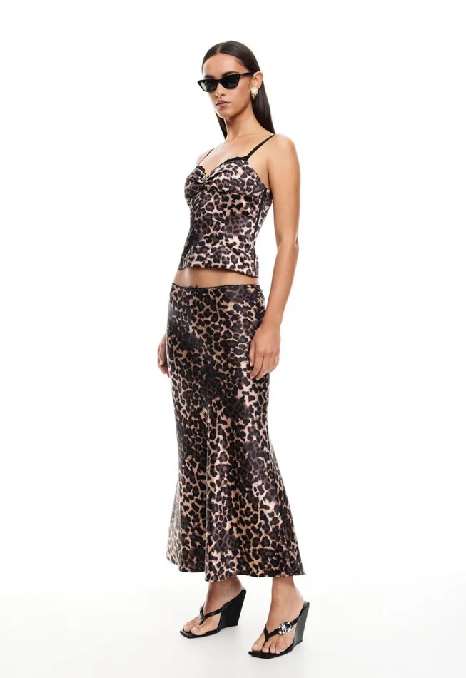 Lioness Fashion ENIGMATIC MAXI SKIRT Leopard Women Skirts