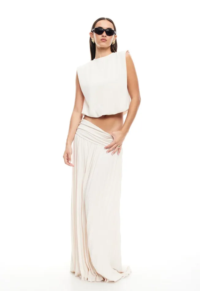 Lioness Fashion FIELD OF DREAMS MAXI SKIRT Ivory Women Sets and Coords