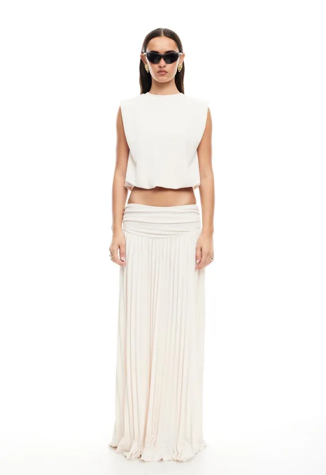 Lioness Fashion FIELD OF DREAMS MAXI SKIRT Ivory Women Sets and Coords Lioness Fashion FIELD OF DREAMS MAXI SKIRT Ivory Women Sets and Coords