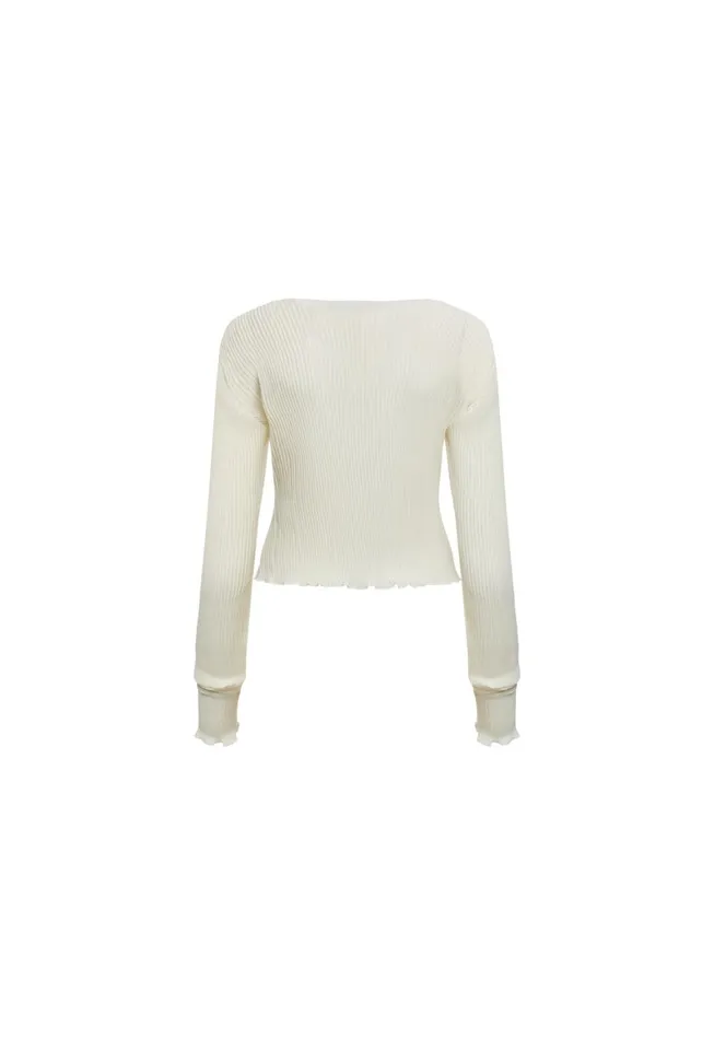 Lioness Fashion FORD LONG SLEEVE TOP Ivory Women Sets and Coords Lioness Fashion FORD LONG SLEEVE TOP Ivory Women Sets and Coords