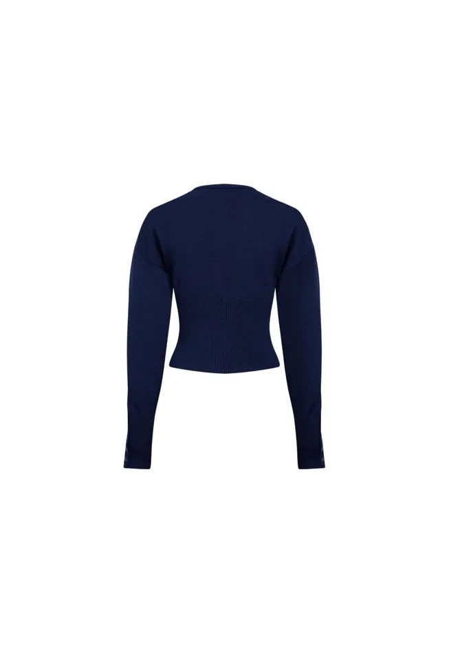 Lioness Fashion HEAD IN THE CLOUDS CARDIGAN Navy Women Tops Lioness Fashion HEAD IN THE CLOUDS CARDIGAN Navy Women Tops