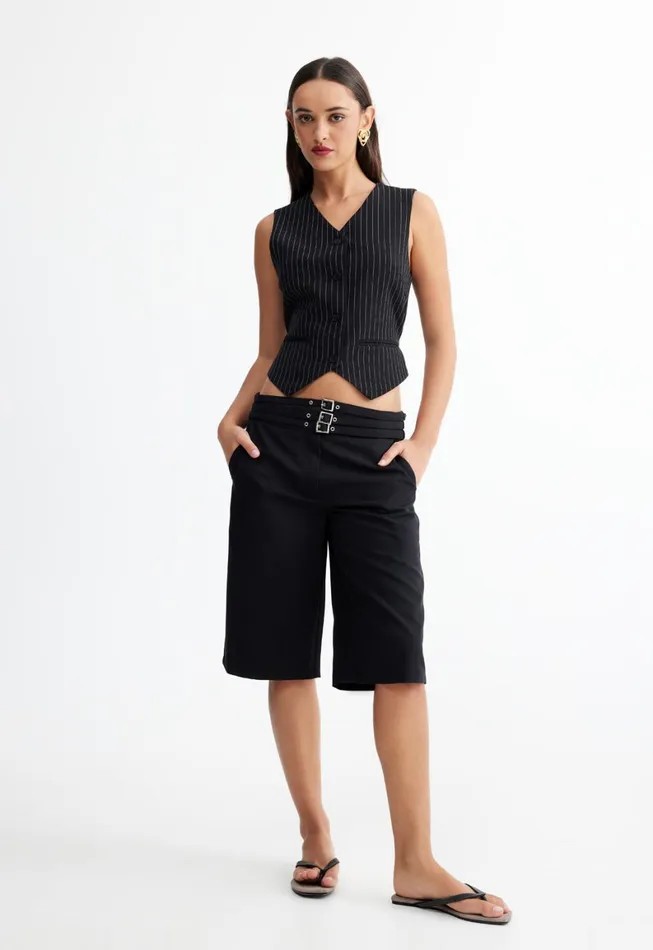 Lioness Fashion HEIRESS VEST Onyx Pinstripe Women Tops