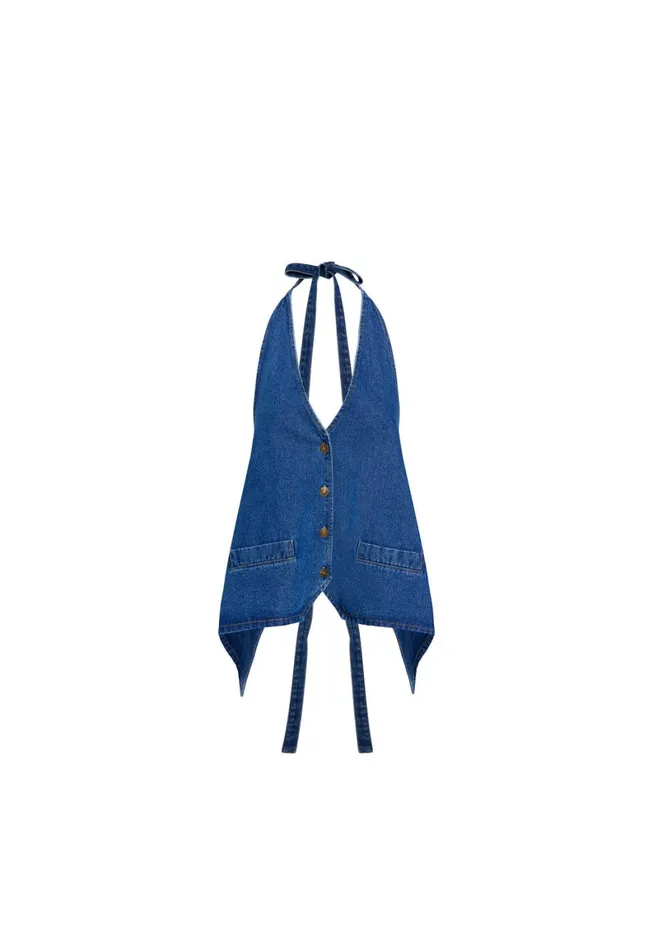 Lioness Fashion HILLS HALTER Dark Denim Women Denim