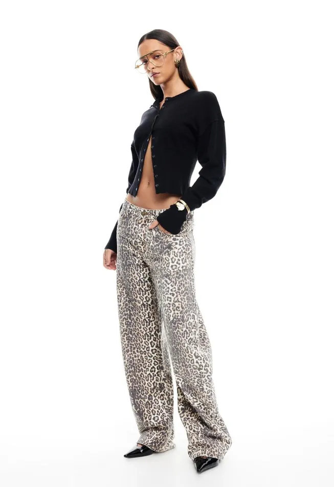 Lioness Fashion HORSESHOE JEAN Leopard Fade Women Bottoms Lioness Fashion HORSESHOE JEAN Leopard Fade Women Bottoms