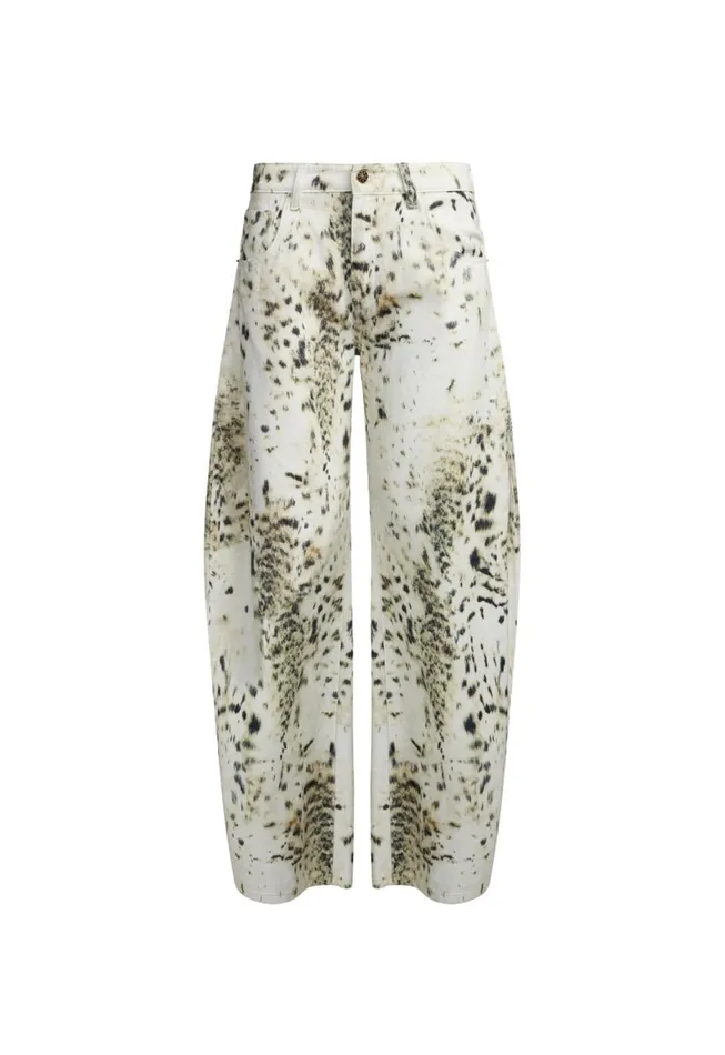 Lioness Fashion HORSESHOE JEAN Snow Leopard Women Pants Lioness Fashion HORSESHOE JEAN Snow Leopard Women Pants