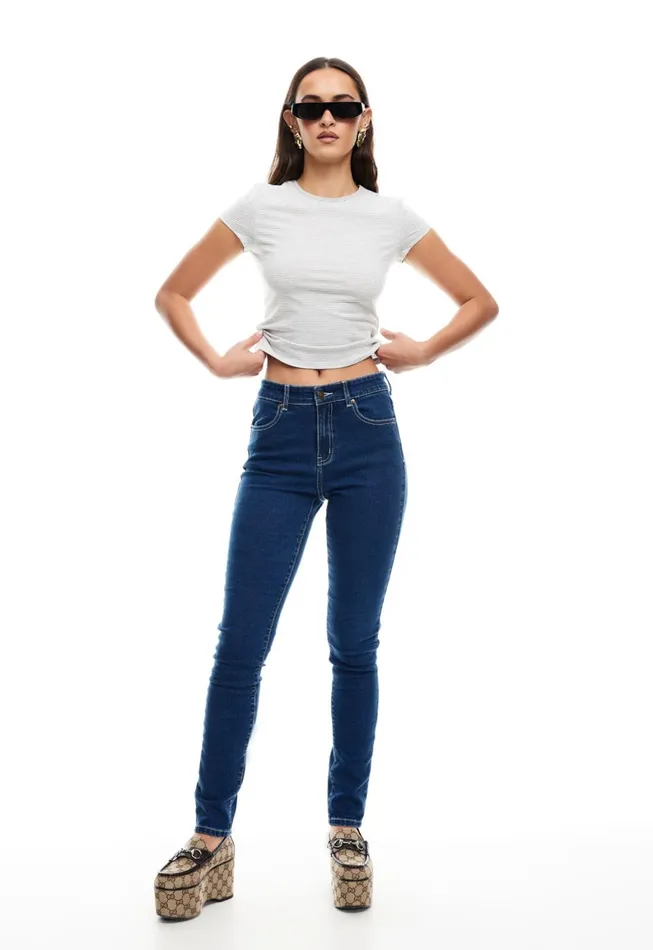 Lioness Fashion IN BLOOM SKINNY JEAN Blue Denim Women Pants Lioness Fashion IN BLOOM SKINNY JEAN Blue Denim Women Pants