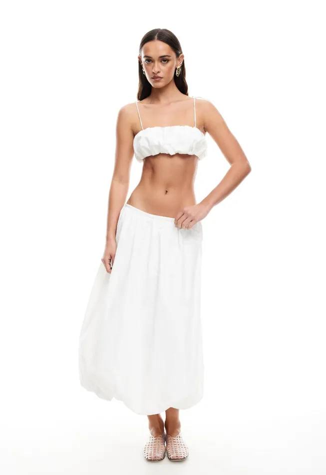 Lioness Fashion INTUITION BUBBLE MIDI SKIRT Ivory Women Sets and Coords