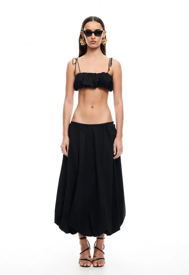 Lioness Fashion INTUITION BUBBLE MIDI SKIRT Onyx Women Sets and Coords