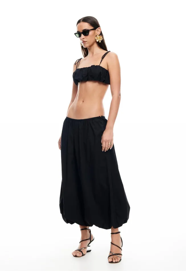 Lioness Fashion INTUITION BUBBLE MIDI SKIRT Onyx Women Sets and Coords Lioness Fashion INTUITION BUBBLE MIDI SKIRT Onyx Women Sets and Coords