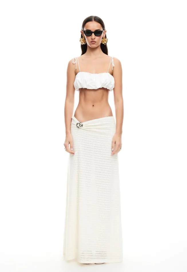 Lioness Fashion INTUITION BUBBLE TOP Ivory Women Sets and Coords