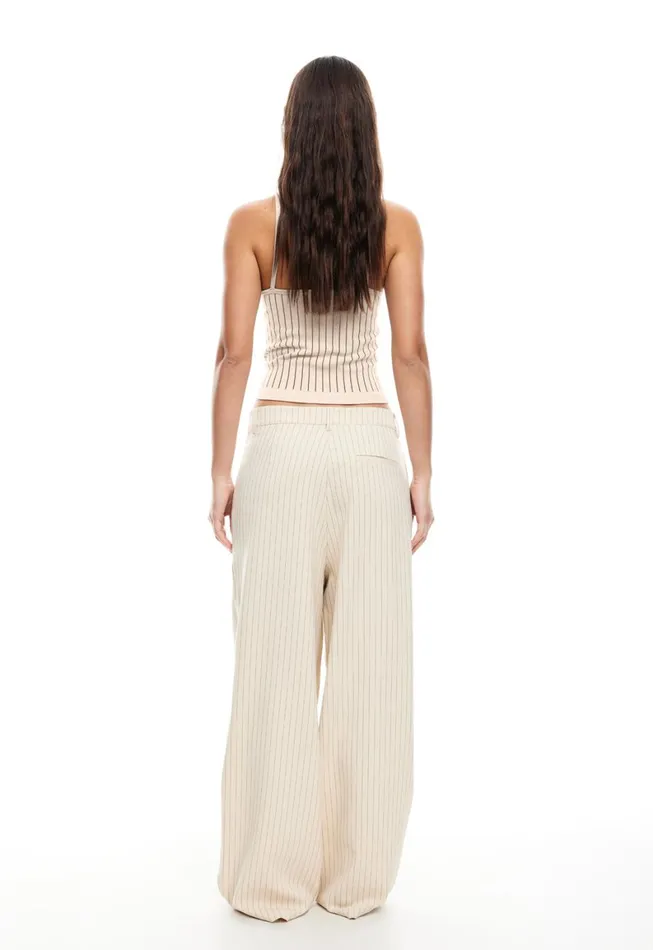 Lioness Fashion LA MESA PANT Cream Pinstripe Women Pants Lioness Fashion LA MESA PANT Cream Pinstripe Women Pants